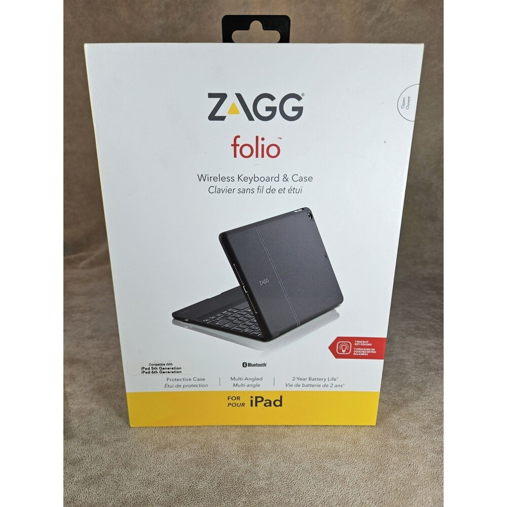 ZAGG Folio Wireless Keyboard Case for iPad 9.7" (5th/6th Gen) Bluetooth